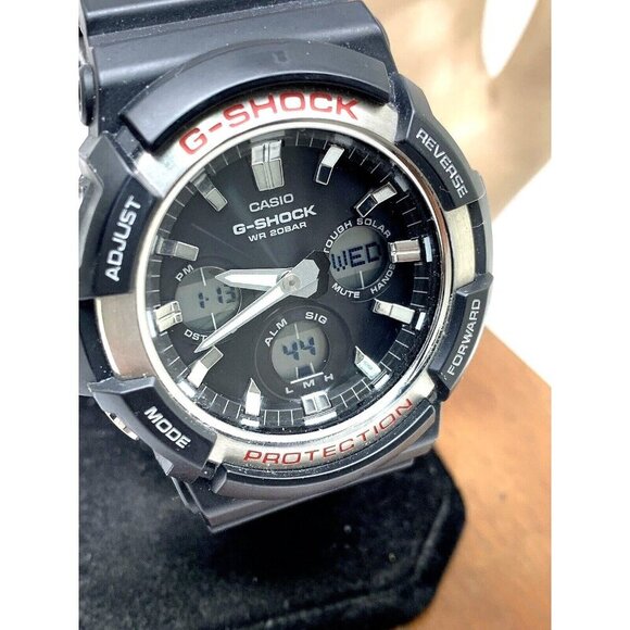 Casio Mens Watch G-Shock GAS100 Black Resin Analog Digital Tough Solar 4… - Picture 1 of 14